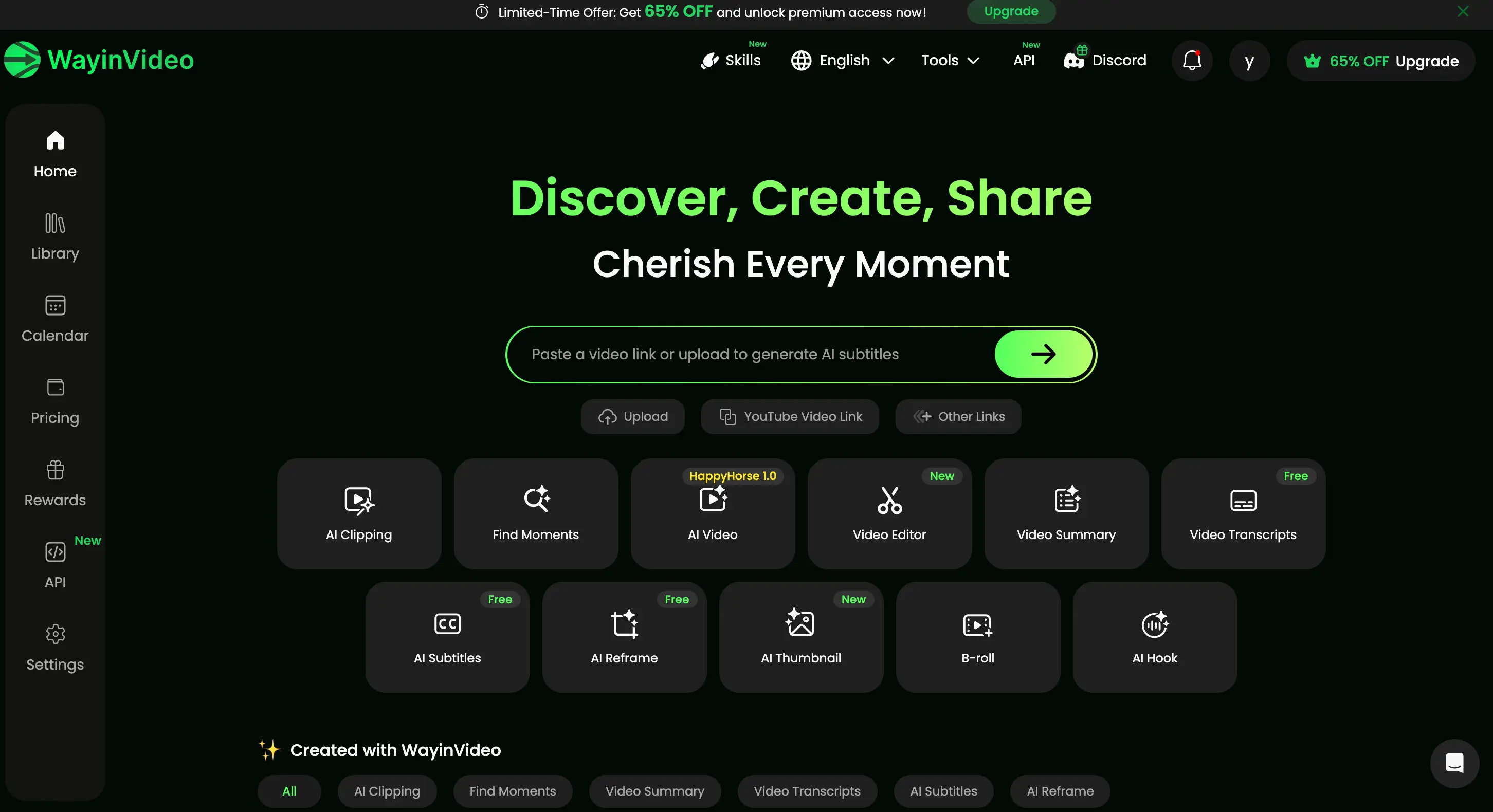 All-in-one feature in WayinVideo