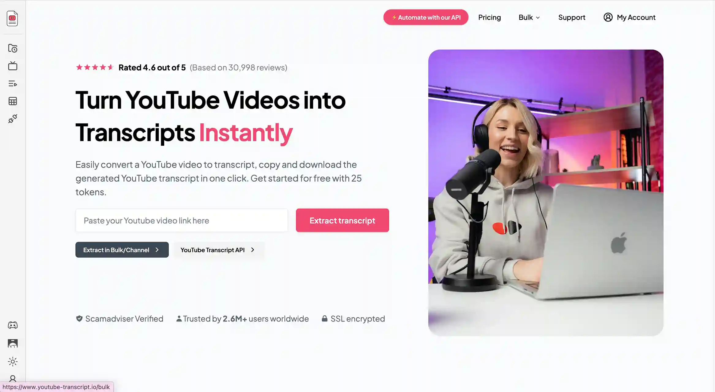 Transcribe YouTube playlist with YouTube Transcript