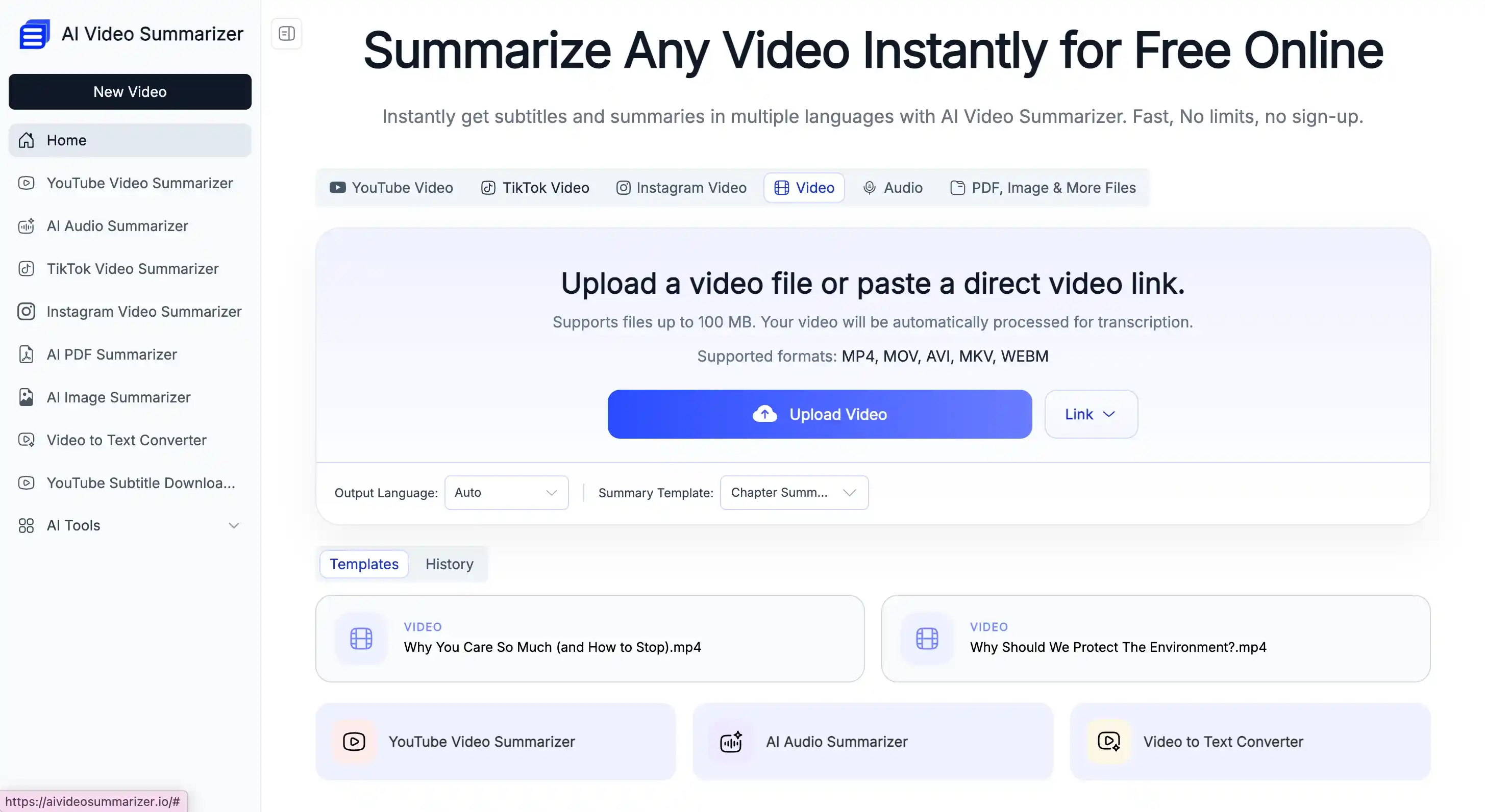 AI Video Summarizer