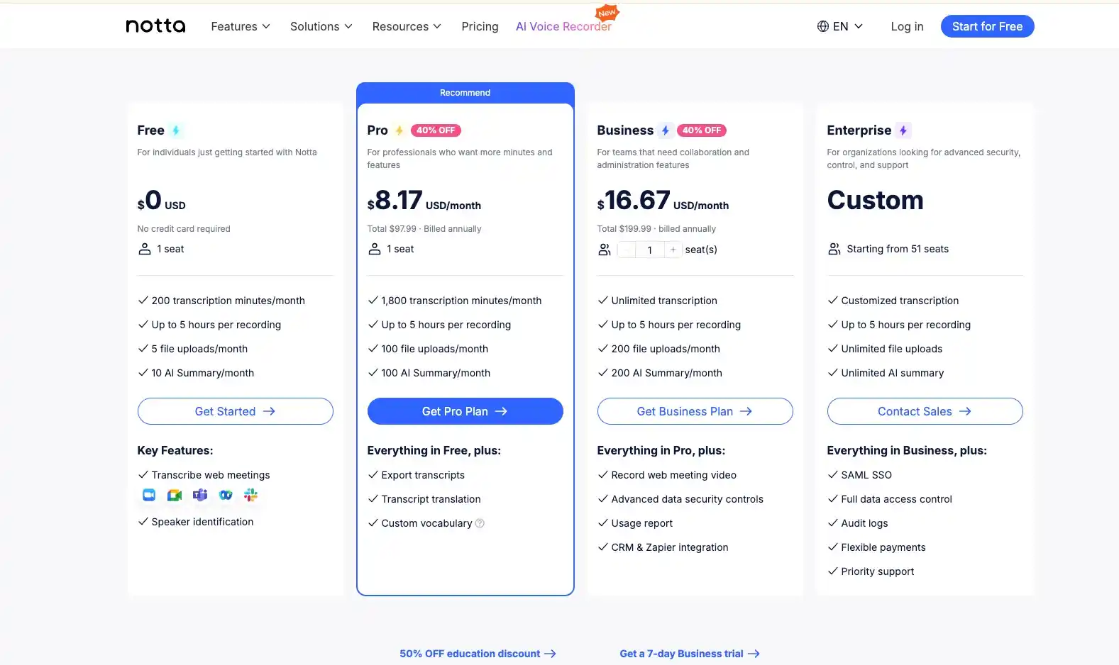 The Pricing Strategy of Notta