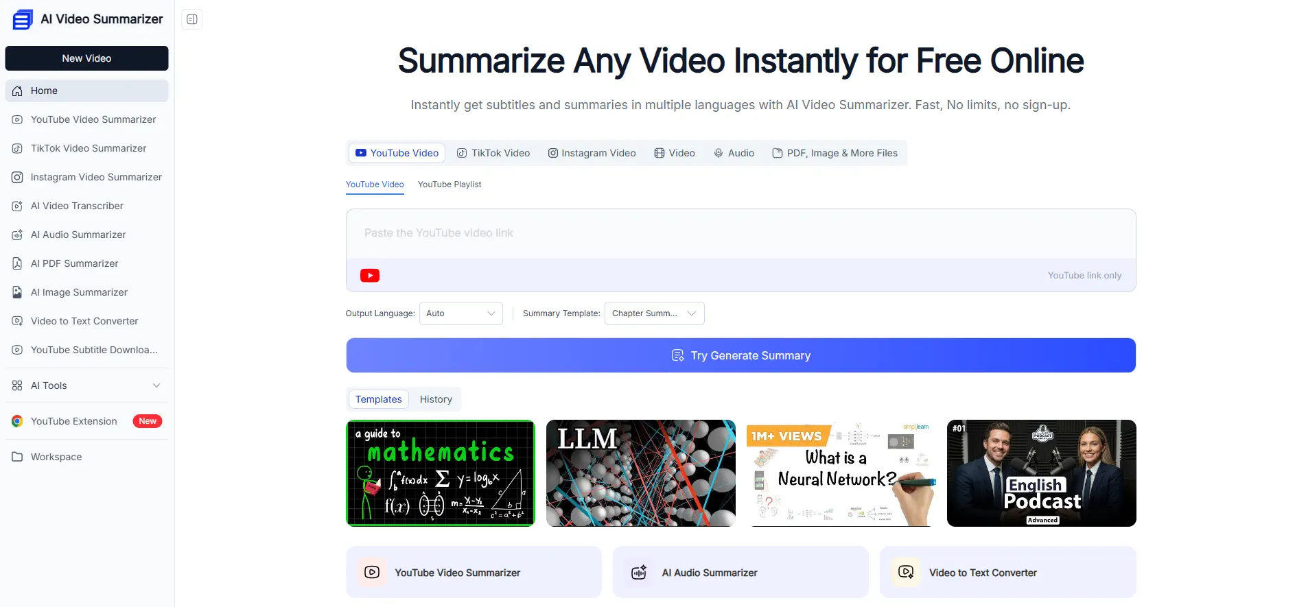 What is AI Video Summarizer