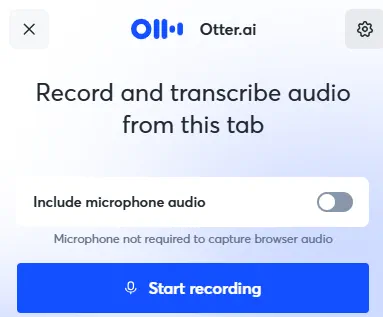 Otter AI Chrome extension