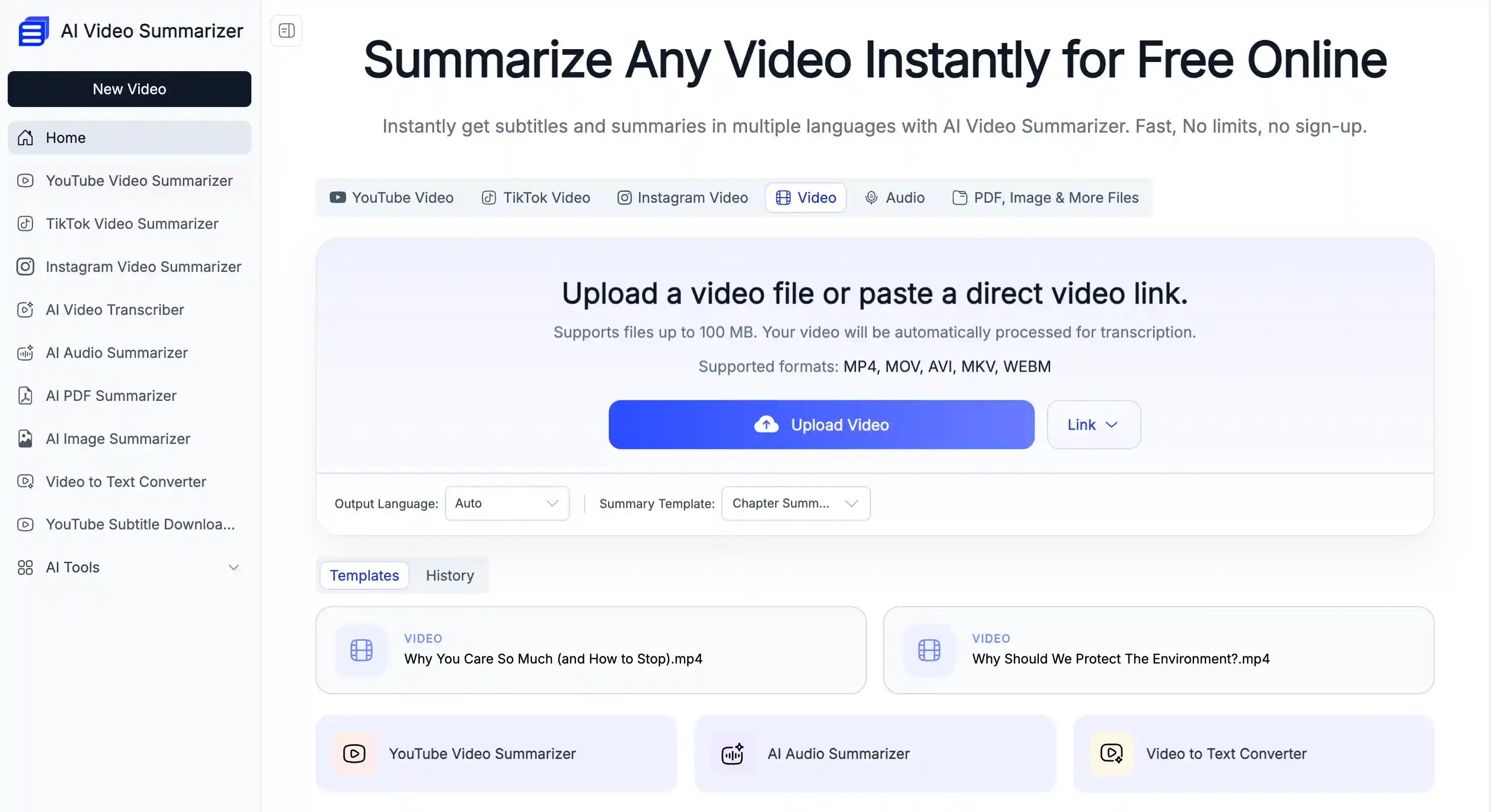AI Video Summarizer