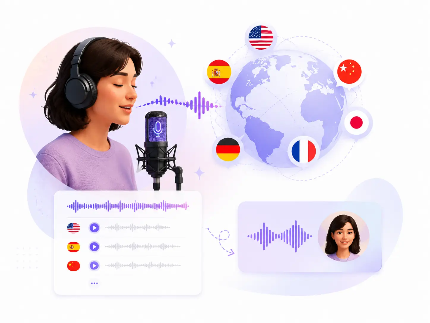 Multilingual cloned voice