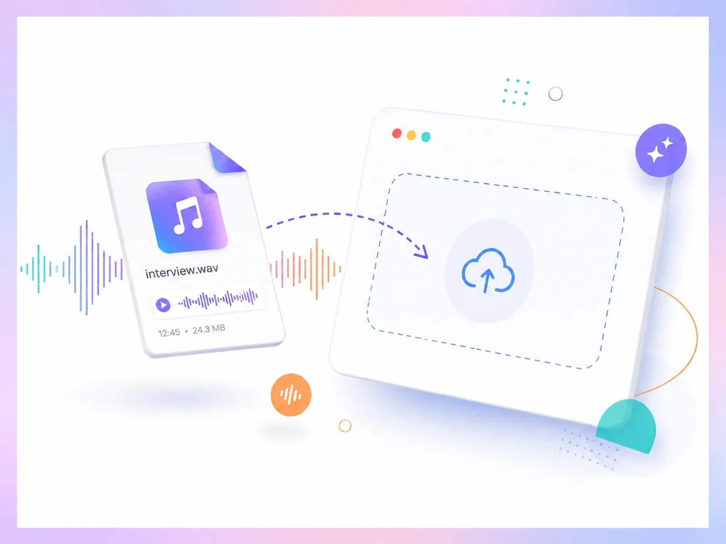 Step 1 - Upload your audio
