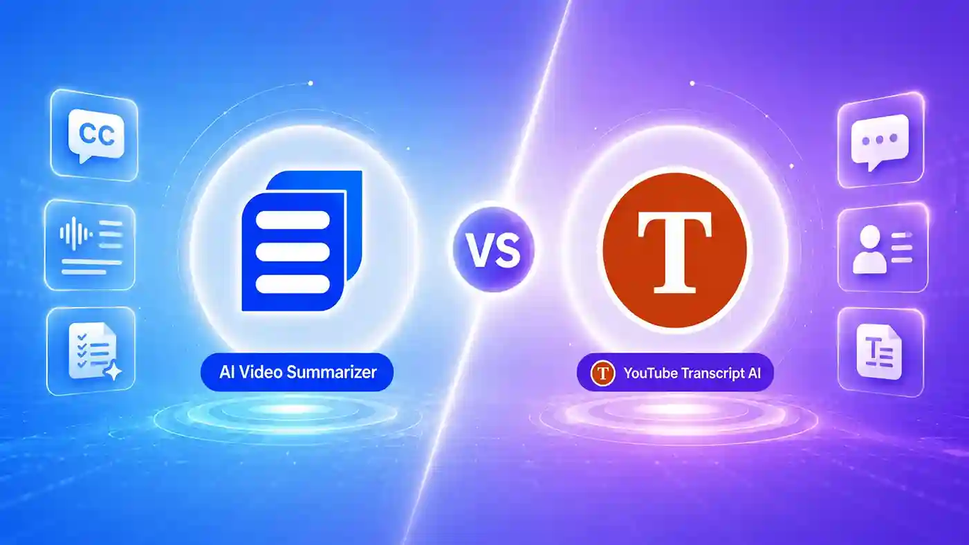 AI Video Summarizer vs YouTube Transcript AI: Streamlined Content Workflow