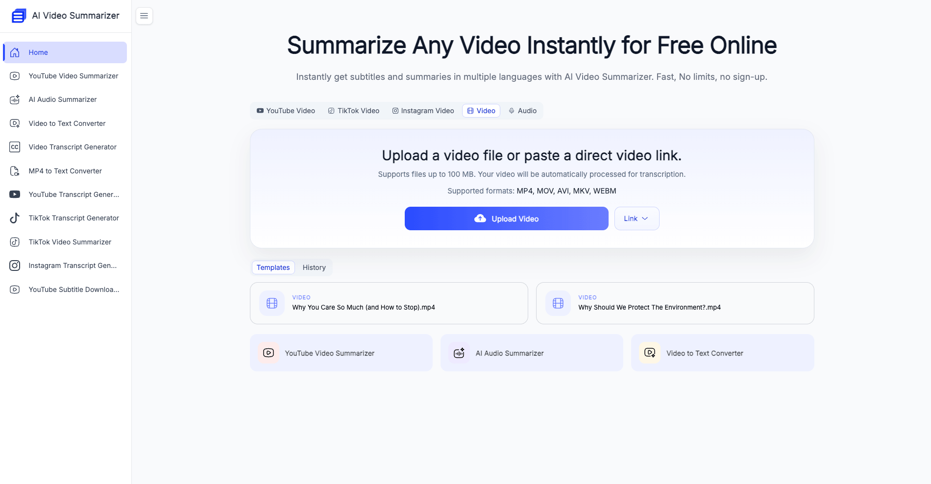 AI Video Summarizer