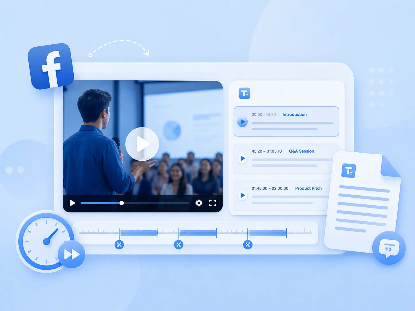 Get the Highlights Without Watching with Facebook Transcript Generator