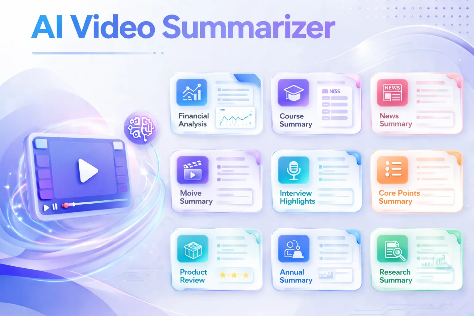 Customize Your Summary with 9 Different Video Summary Templates