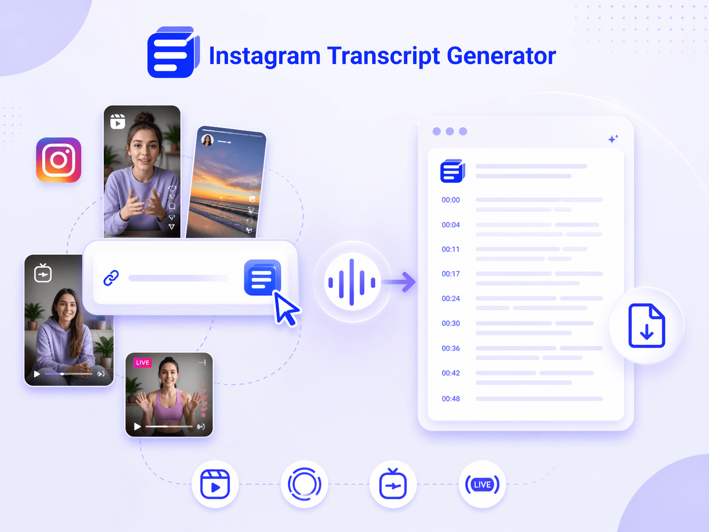 Transcribe All Types of Instagram Videos in Just Seconds