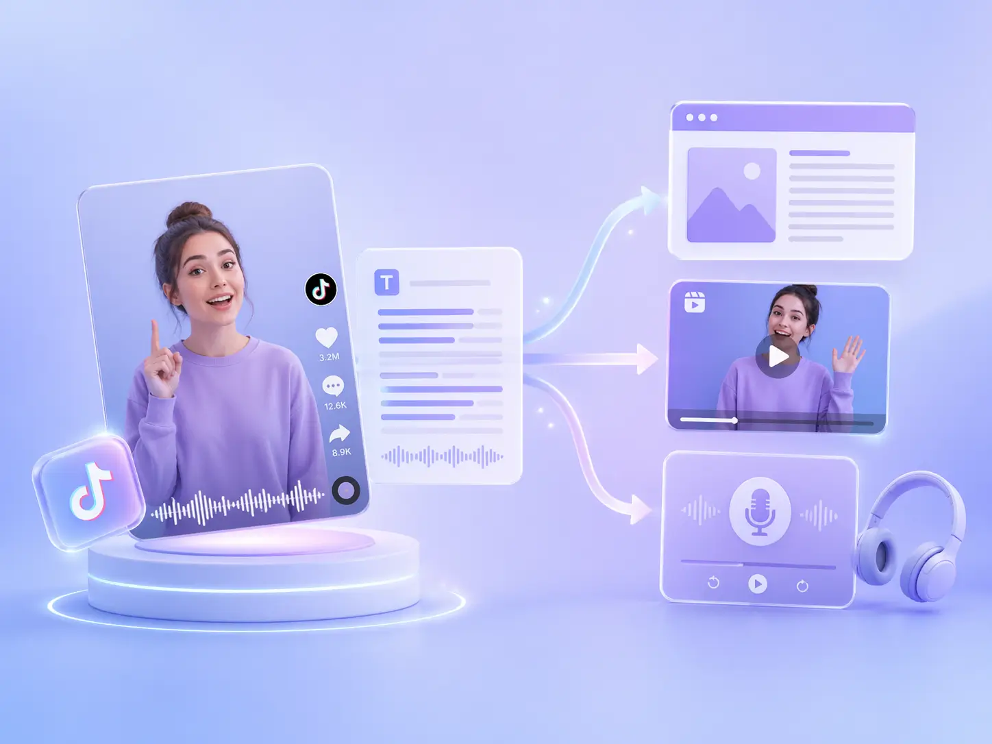 Convert TikTok Transcripts to Multiple Content