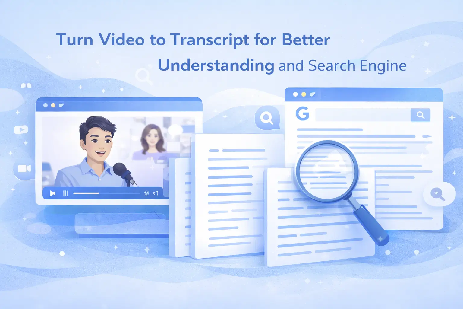 Turn Video to Transcript for Better Understanding and Search Engine Indexing