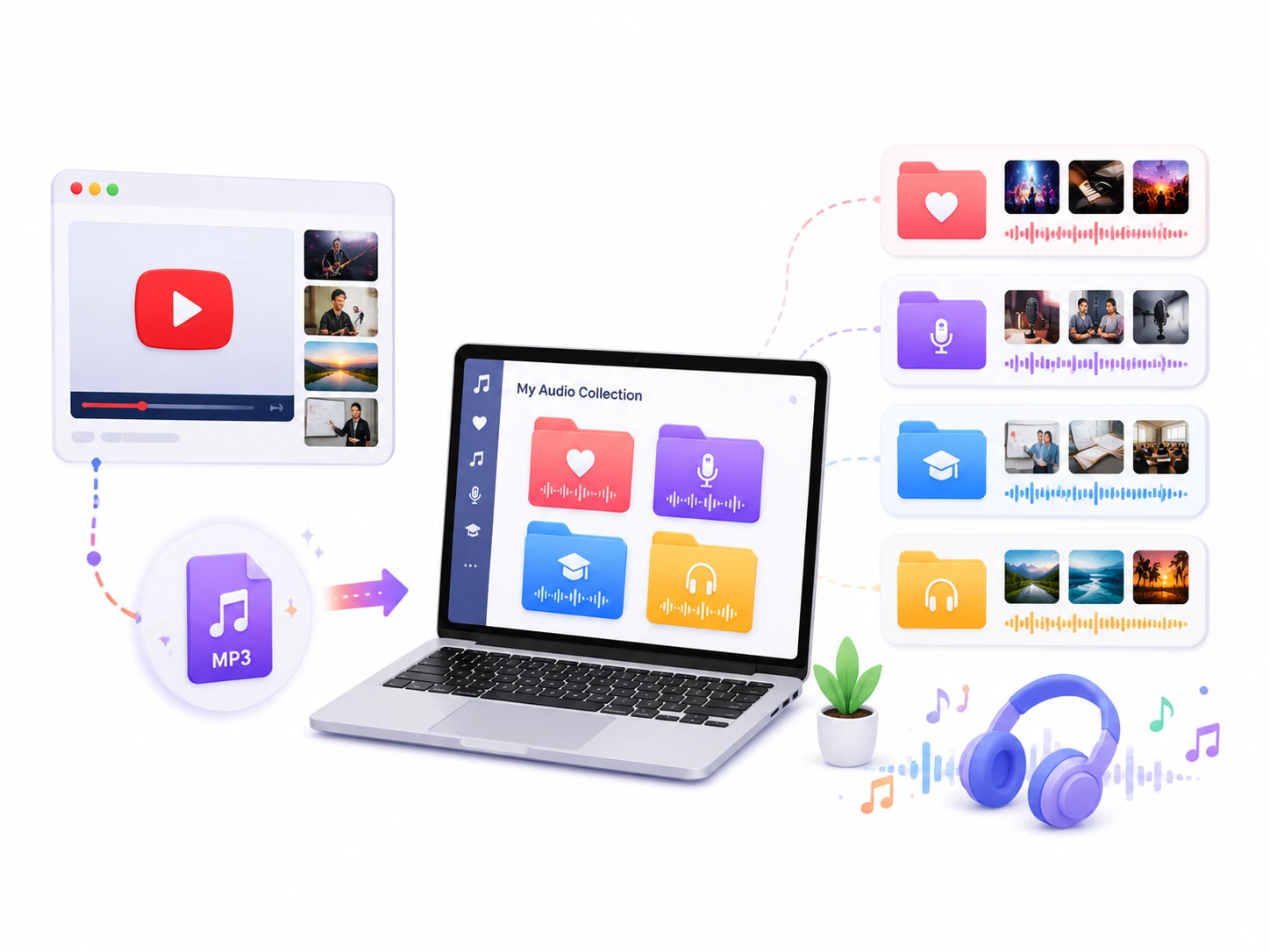 Download YouTube Videos to MP3 and Create Audio Collections