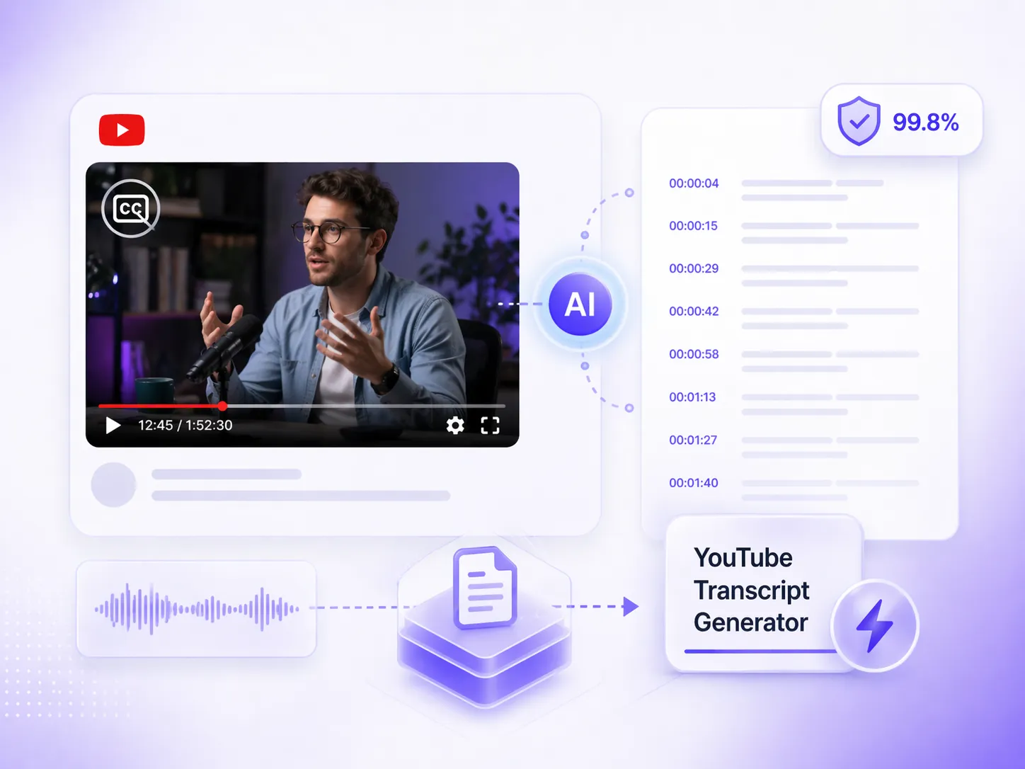Get Accurate YouTube Transcripts Even Without