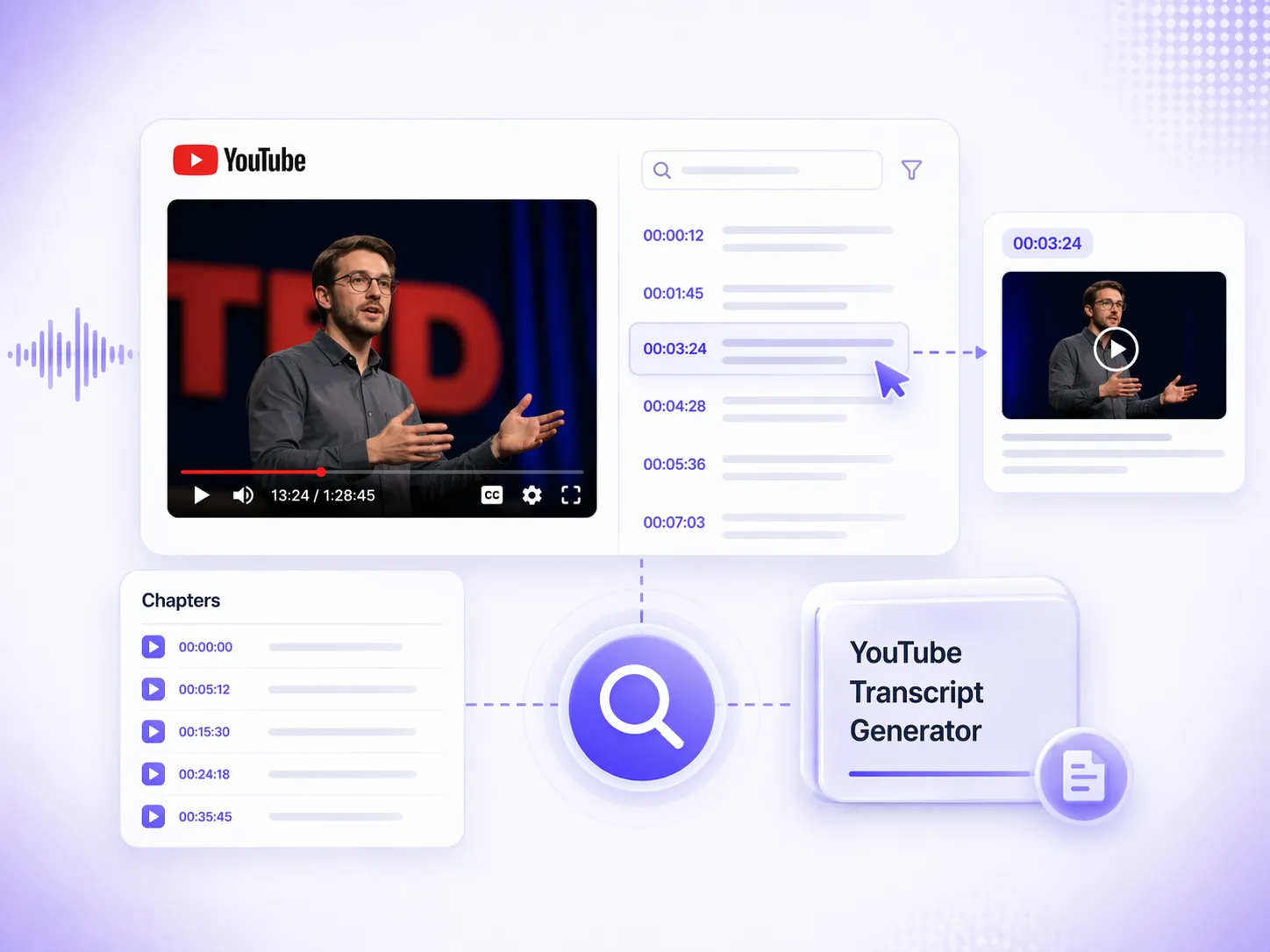 Generate Searchable Transcripts with Timestamps for Quick Access